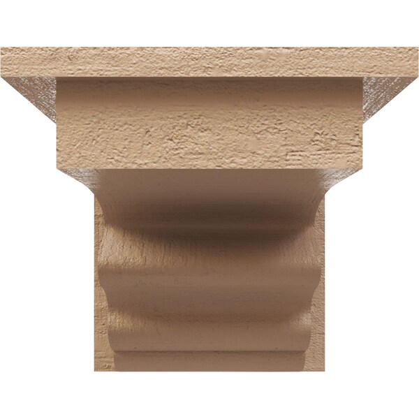 4in. W X 8in. D X 4in. H Series 3 Wide Highland Rough Cedar Woodgrain TimberThane Corbel, Primed Tan